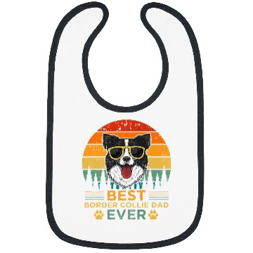 Discover style bests border collie dad ever fars day Bibs