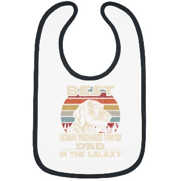 Discover Mens bests German Wirehaired Pointer Dad In The Galaxy Vintage Bibs