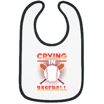 Discover There Is No Crying In Baseball Softball Lover Mom and Dad Bibs