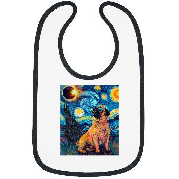 Discover Total Solar Eclipse Pug Dog Bibs