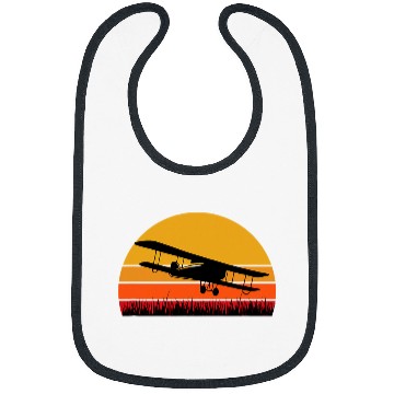 Discover Airplane Pilot Flight Attendant Jet Airliner Prop Plane Fly 2 Bibs