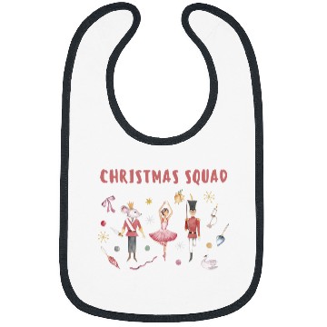 Discover Nutcracker Christmas Squad Ballet Clara Ballerina Graphic Bibs