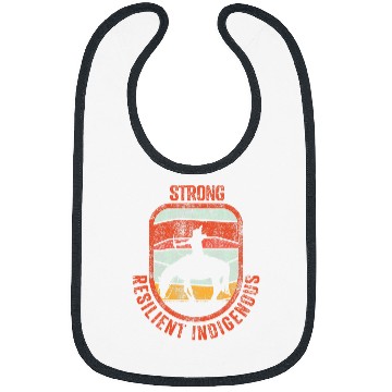 Discover Native American Strong Resilient Indigenous Retro Badge Bibs