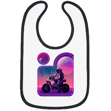 Discover Motorcycle Riding Astronaut 2Futuristic Space Exploration Bibs