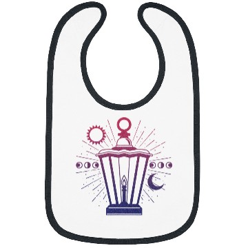 Discover Lamp Mystical Celestial Pattern Astrology Numerology Art Bibs