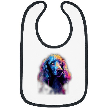 Discover Poodle Dog Abstract Impression Colorful Graphic Art Bibs