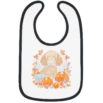 Discover Poodle Dog Pumpkin Thanksgiving Fall Halloween Bibs