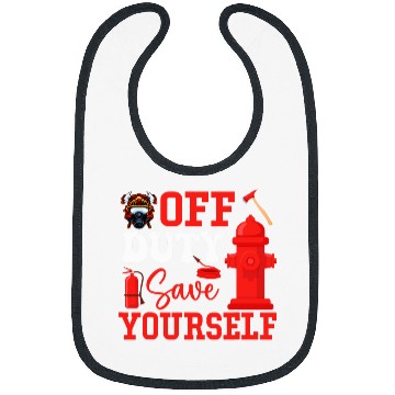 Discover Retired Firefighter Saving Yourself Costume Proud Fireman Bibs