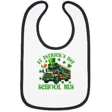 Discover St Patricks Day School Bus Squad Clovers School Bus Driver Bibs