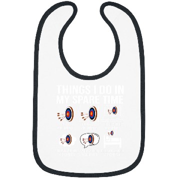 Discover things i do in my spare time archery funny archery shooting Bibs