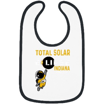 Discover Totale Solar Eclipse indianas April 8th Astronaut Eclipse Bibs