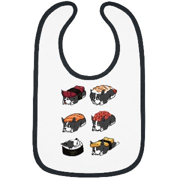Discover Sushi Border Collie Dog 1 Bibs