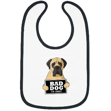 Discover Mastiff mug shot guilty dog Bibs