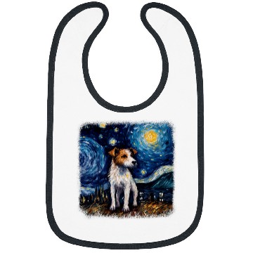 Discover Van gogh Jack Russell Terrier in starry night Bibs