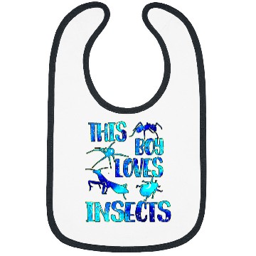 Discover this boy loves insects Insect Lover Entomologist Space Theme Bibs