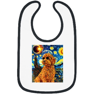 Discover Total Solar Eclipse Goldendoodle Dog 1 Bibs
