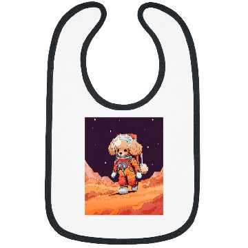 Discover Toy Poodle Mars Funny Dog Astronaut Bibs