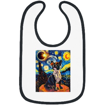 Discover Total Solar Eclipse Boston Terrier Dog Bibs
