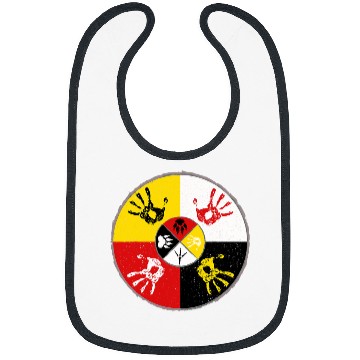 Discover Native Americans medicines Wheel MMIW Hand Bibs
