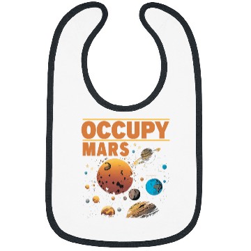 Discover Occupy Mars Outer Space Science Astronaut Spaceship Planets 5 Bibs