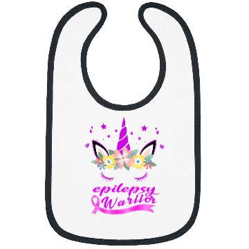 Discover Unicorns Face epilepsy Awareness Bibs