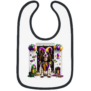 Discover Mardi Gras English Springer Spaniel Dog Bibs