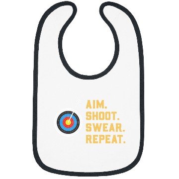 Discover vintages Archery targets Marksman Funny Aim Shoot Swear Repeat Bibs
