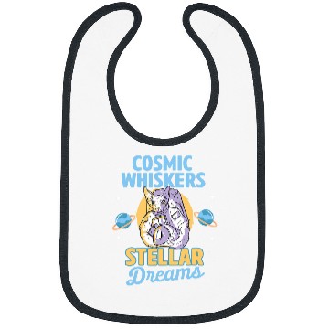 Discover Space Astronaut Cat Lover Pet Owner Cosmic Spaceman Planet 21 Bibs