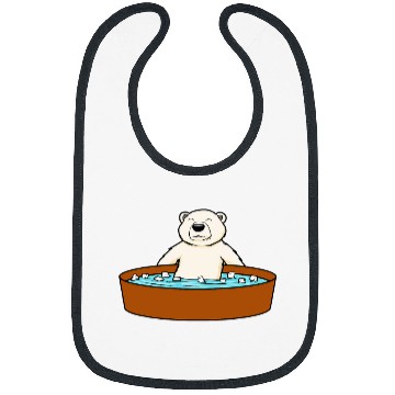 Discover Ice Bathing Wildlife Polar Bear Hobby Bibs