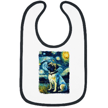 Discover Pug Starry Night Bibs