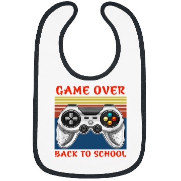 Discover Back to School Funny Controller Game Over Teacher Student Bibs