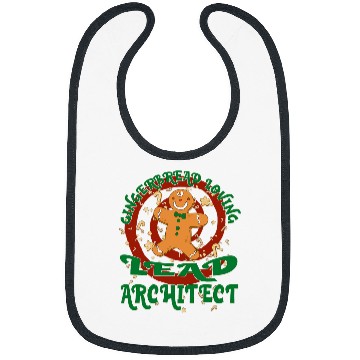 Discover Lead Architect Job Gingerbread Funny Xmas Bibs
