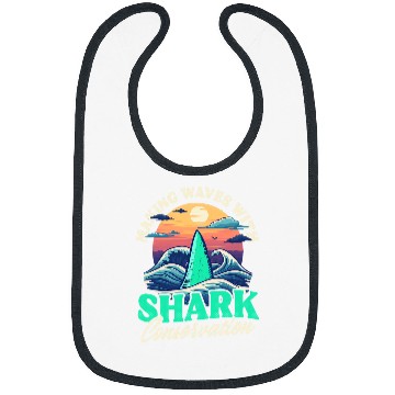 Discover Waves Shark Conservation Design Biologist Shark Lover Bibs