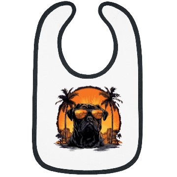 Discover Pug with Sunglasses 2 Bibs