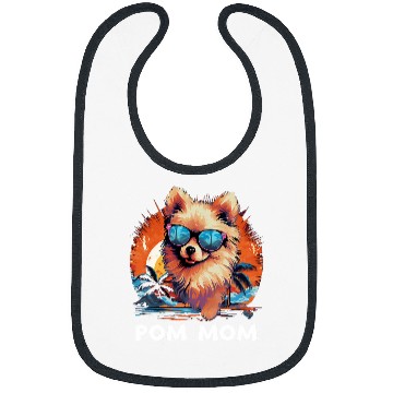 Discover Womens Pomeranian Mom Dog 1 Bibs