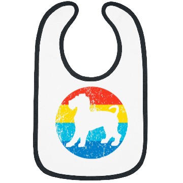 Discover Wire Fox Terrier Dog Breed Silhouette Retro 1970s Circle Bibs