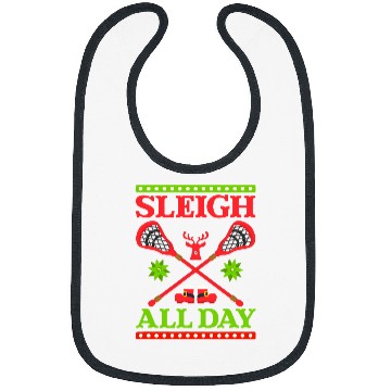 Discover Sleigh All Day Design Christmas Lacrosse Bibs