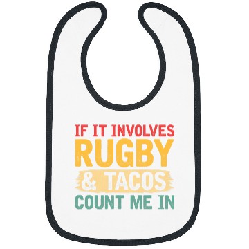 Discover vintages If It Involves Rugby Tacos Count Me In Fan Player Bibs