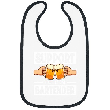 Discover Support Your Local Bartender Pub Party Drinking Beer 21 Bibs