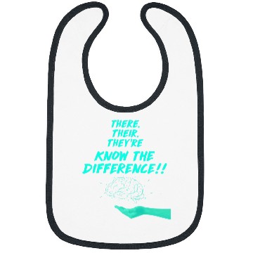 Discover Their There and Theyre English Teacher Correct Grammar Bibs