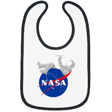 Discover NASA Astronaut play with paper plane Logo Bibs