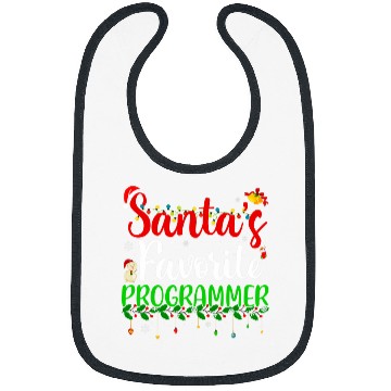 Discover Santas Favorite Programmer Funny xmass Pyjama Christmas 2 Bibs