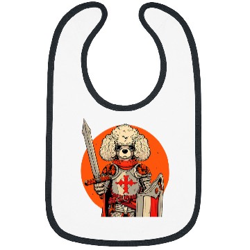 Discover Toy Poodle Knight Funny Dog Medieval Bibs