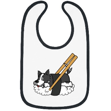 Discover Sushi Border Collie Dog 2 Bibs