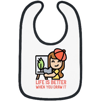Discover Life is Better When You Draw It Sketch Art Creative Artists 2 Bibs