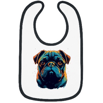 Discover Pug Colorful 3 Bibs