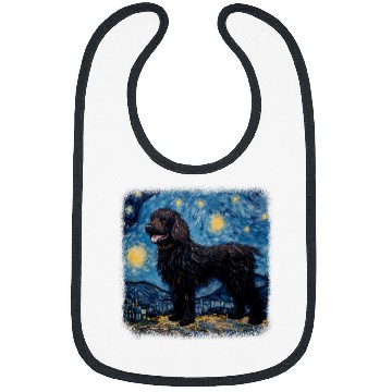 Discover Van gogh Newfoundland in starry night 1 Bibs