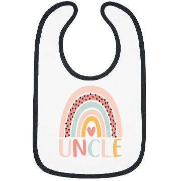 Discover Mens Boho Rainbow Border Retro Art Summer Boho Style Lover Uncle Bibs