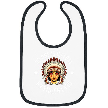 Discover Womens No One Is Illegal On Stolen Land Native American 1 Bibs