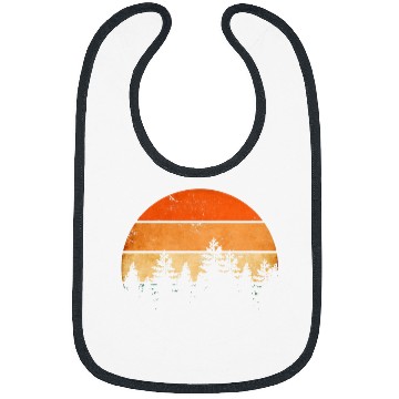 Discover Pretty retro sunset powerful forest trees Bibs